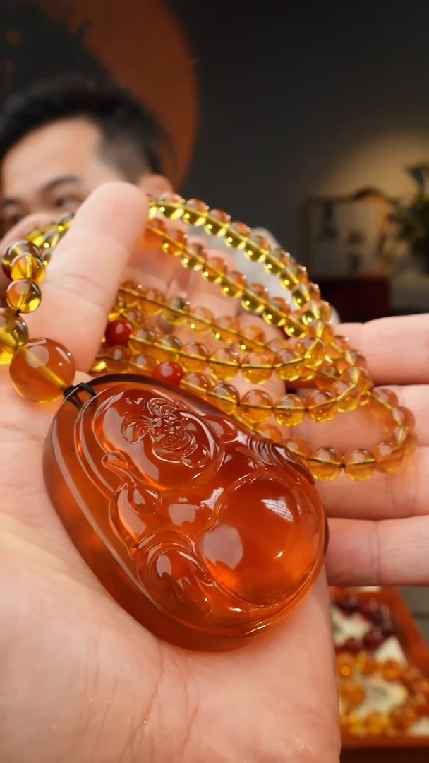 【闪购商品】琥珀颈饰未镶嵌血蜜大佛公藏景阁