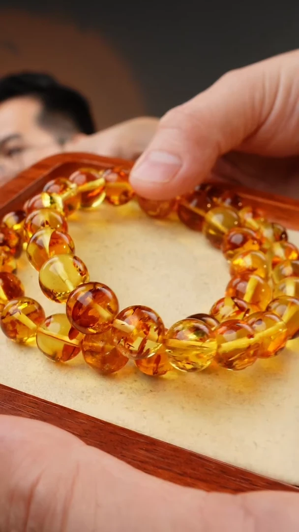 【闪购商品】琥珀颈饰未镶嵌16+花珀手持26颗