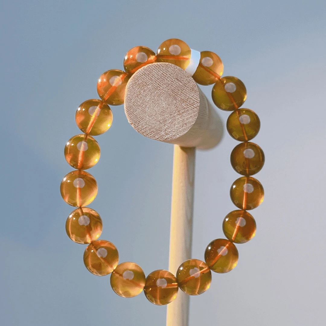 藏景阁珠宝11+缅甸天然茶珀灵草珀手串时尚气质精美百搭