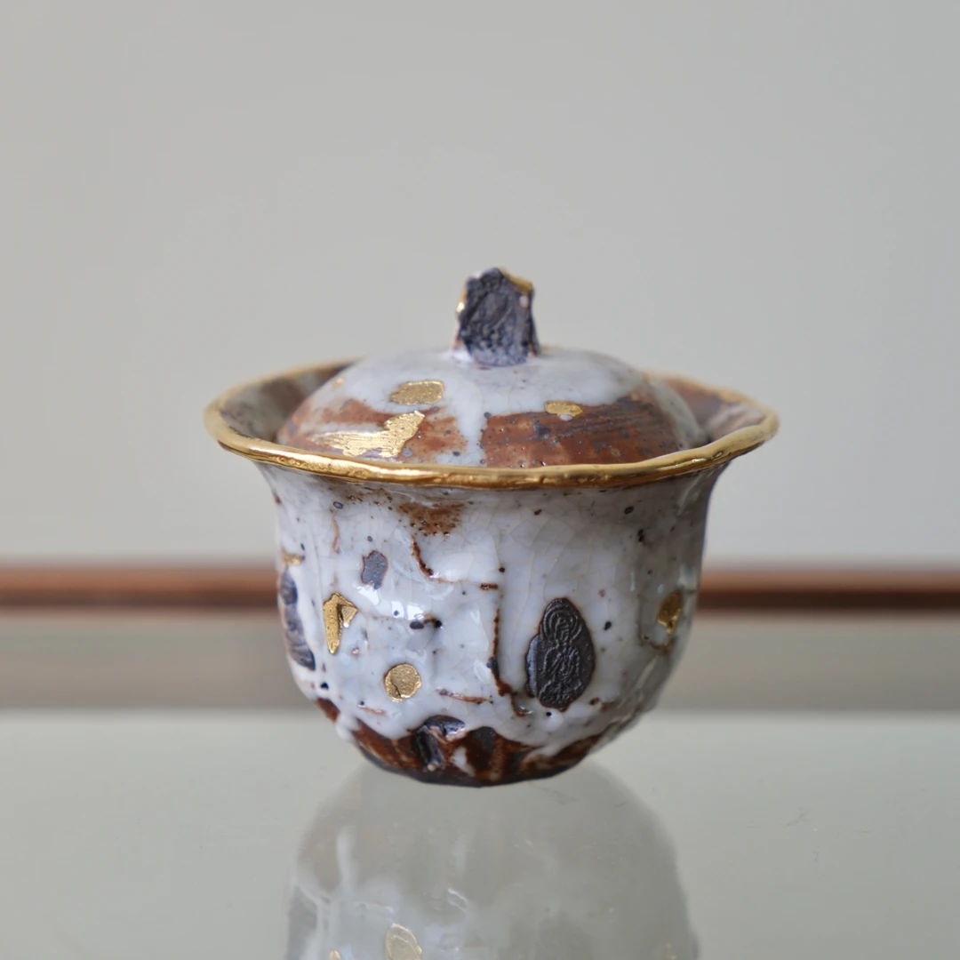 【云长】高越志野石窟盖碗