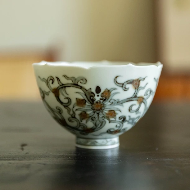 【云长】无逸-缠枝莲花口杯