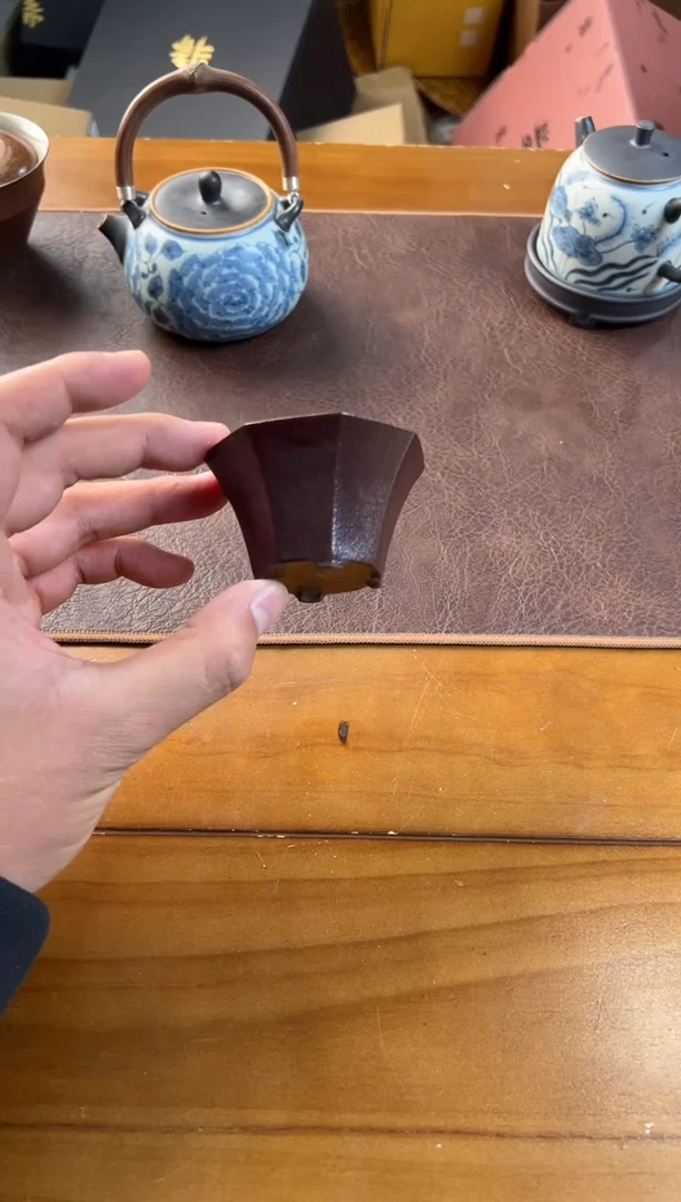 【闪购商品】陶瓷摆件蛮己八方杯京都绯红