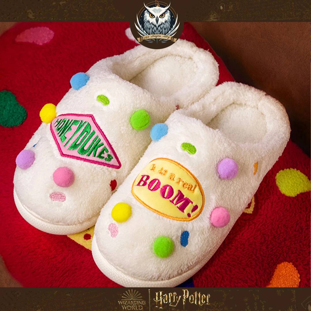 毛绒拖鞋·比比多味豆拖鞋华纳正版哈利波特秋冬保暖可爱加厚