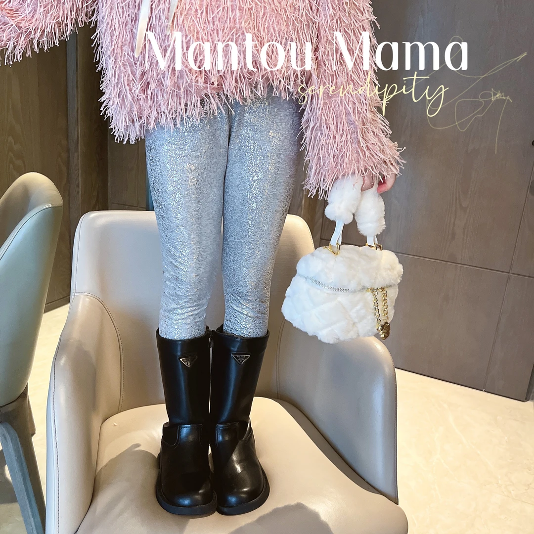 【Mt studio】【现货】秋款女童外穿亮闪裤子舒适显瘦时尚精致打底裤