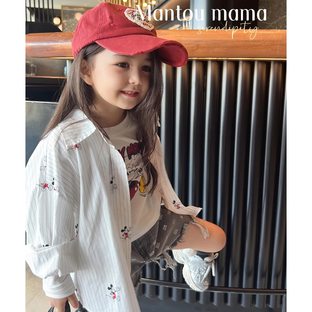 【Mt studio】【现货】卡通米老鼠酷帅套装春秋女童休闲百搭上衣时尚