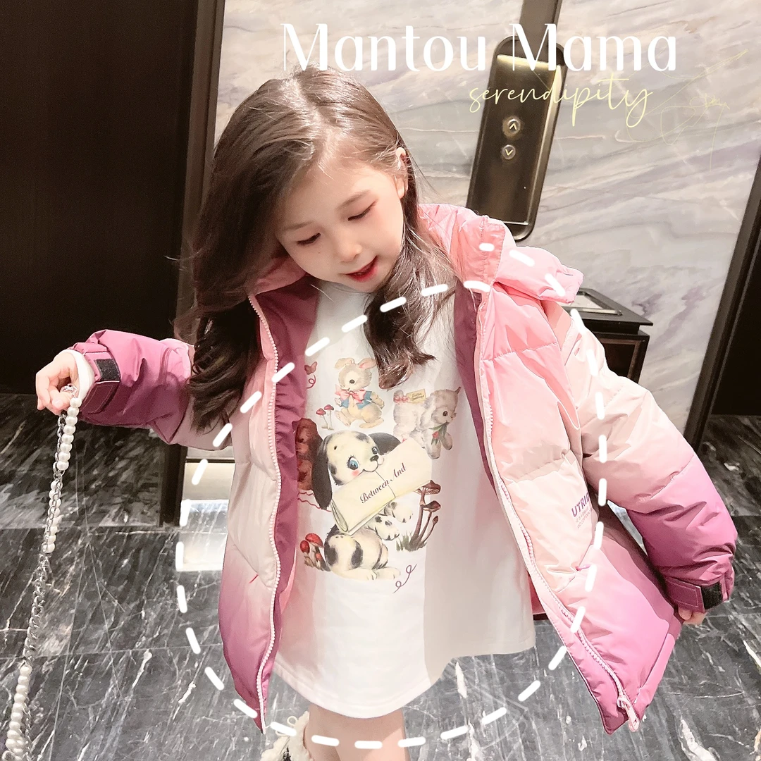 【Mt studio】冬季女童卡通小狗可爱简约百搭加厚保暖T裙内搭绒衫