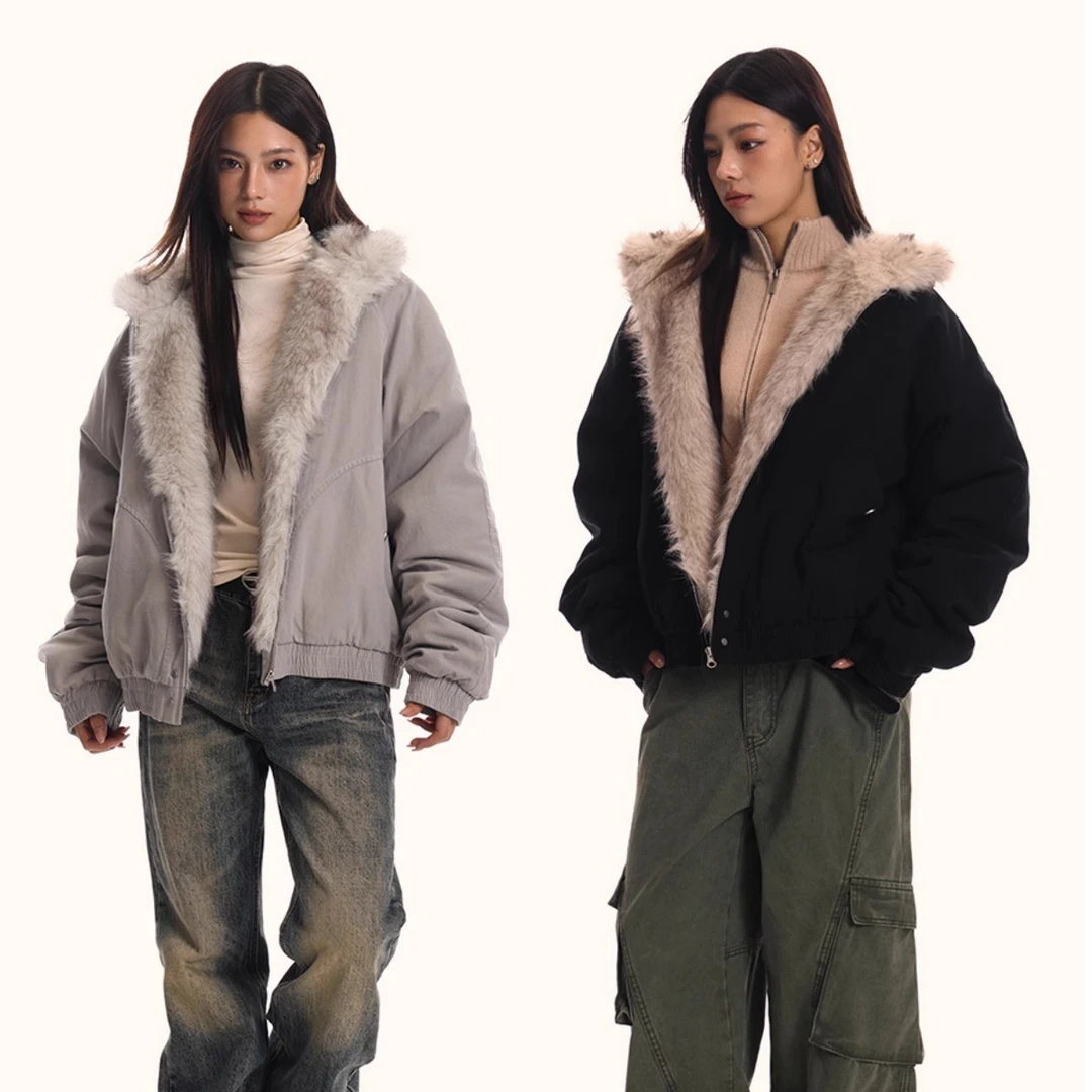 0123Start 座山雕加绒加厚外套男女秋冬美式cleanfit工装夹克棉服