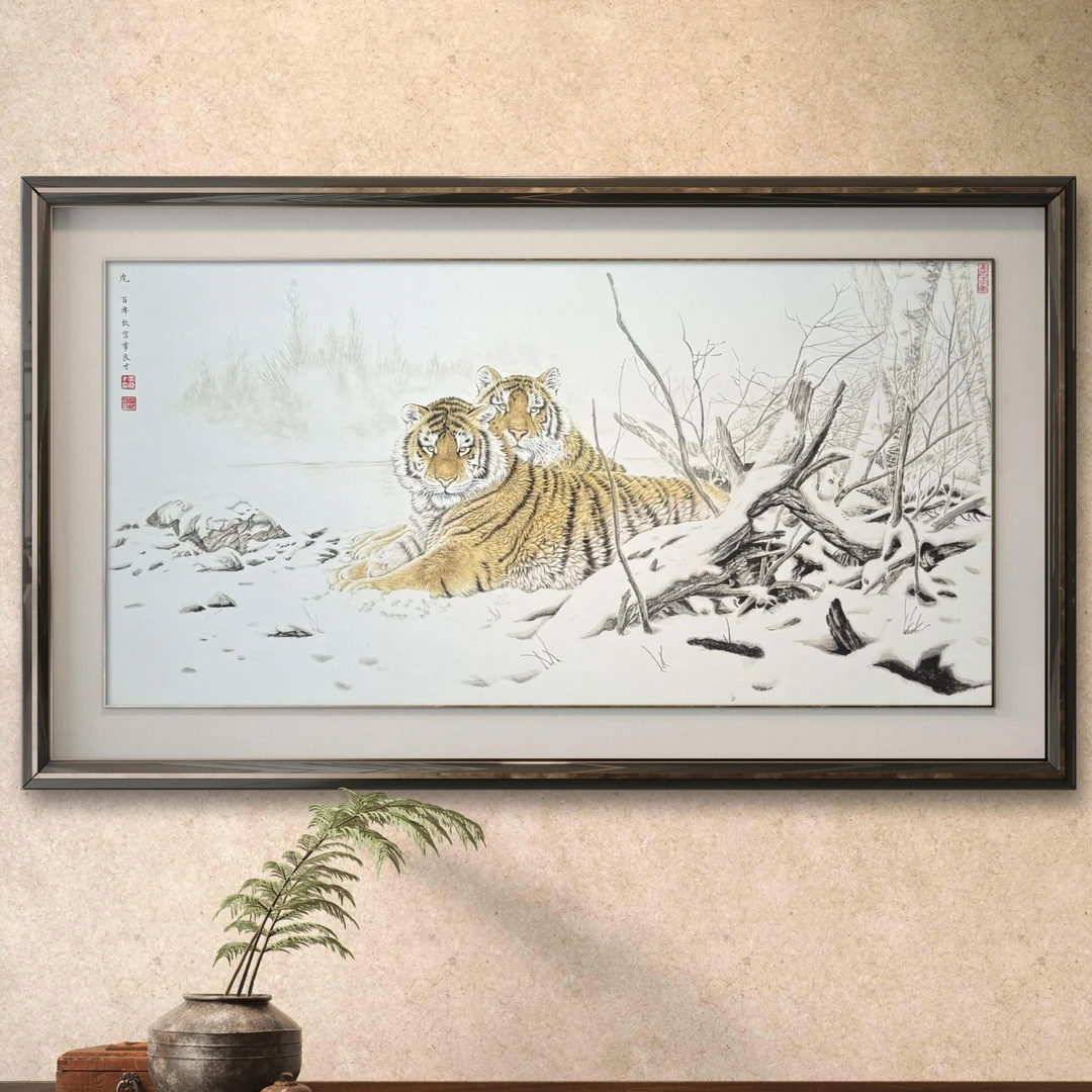 李良才先生原创作品《北国雄风--虎》双