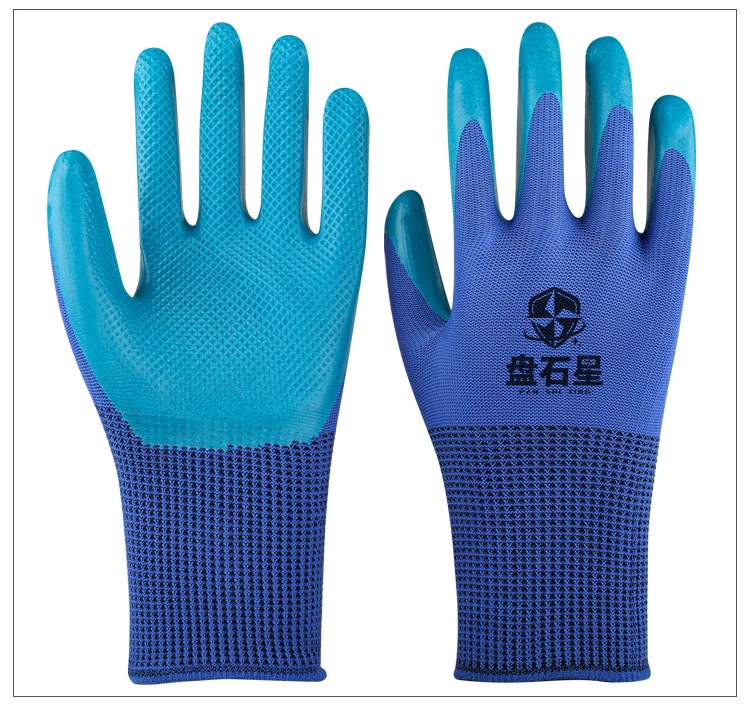 A688劳保手套耐磨防滑透气户外干活工地建筑工作浸胶劳动耐用止滑