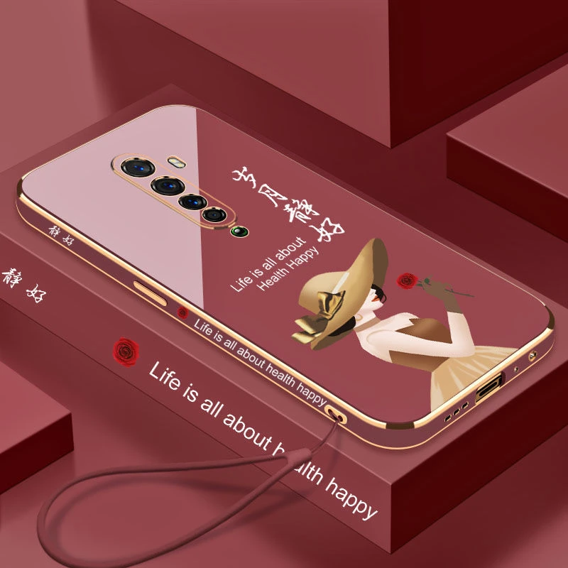 适用OPPOReno2手机壳全包防摔硅胶Reno2Z个性创意软壳岁月静好保