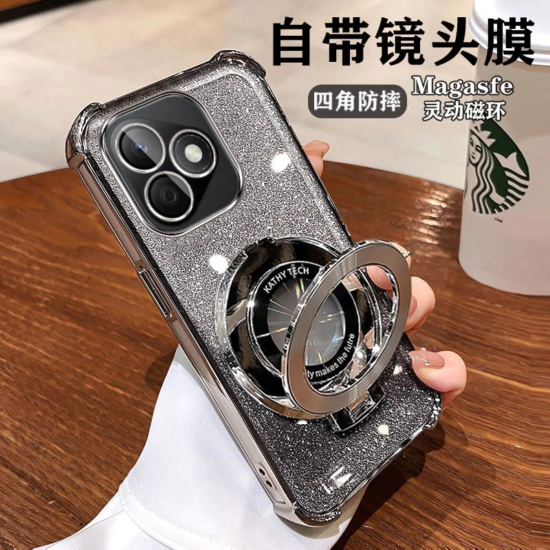 适用华为荣耀X60i手机壳全包LYN-AN00自带镜头膜四角防摔honor壳.