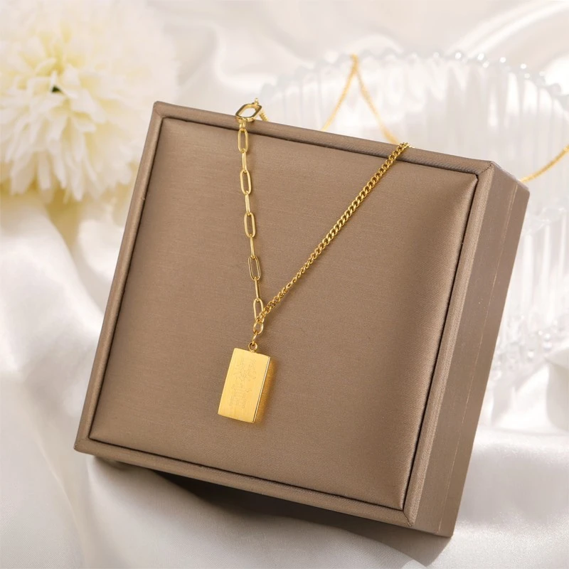 钛钢项链 不掉色几何项链女设计感高级锁骨链气质小众颈链素款