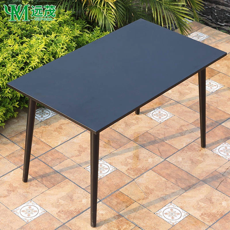 【远茂品牌】户外碳钢桌玻璃单桌庭院圆桌别墅简约阳台茶桌室外餐桌
