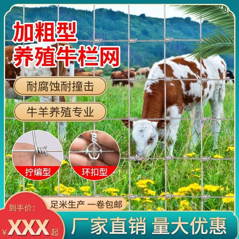防锈铁丝网养殖网热镀锌牛栏网拦牛羊防护网圈地钢丝网果园围栏网