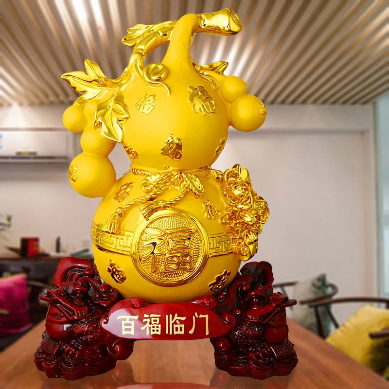招财葫芦摆件百福临门现代中式家居客厅电视柜办公室摆设乔迁礼品
