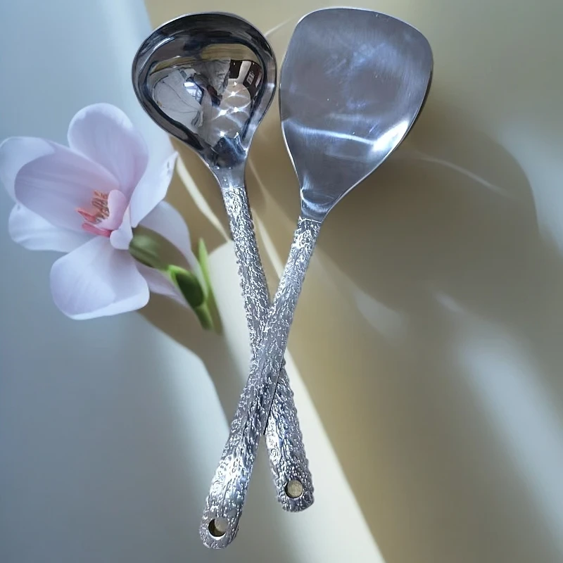 勺铲不锈钢水波纹家用