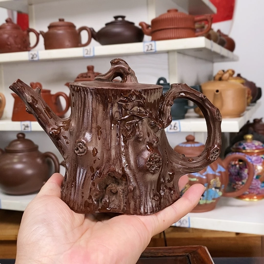 紫砂茶壶秋*全手工制作的