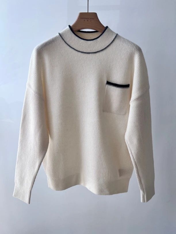 原产地时尚圆领秋冬羊绒衫