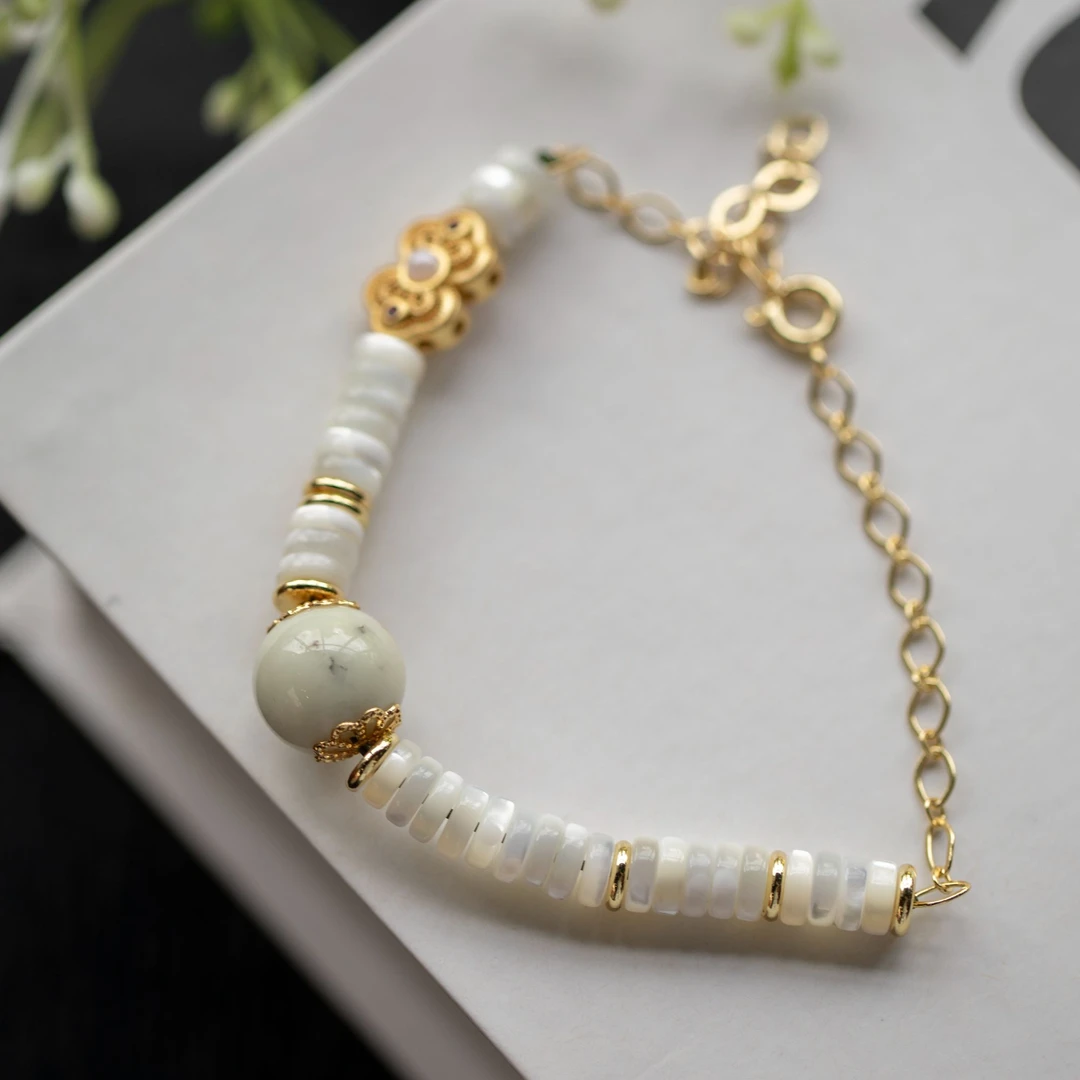 【春江花月夜S】金色蝴蝶手链圆珠手串高级时尚清冷小众原创设计