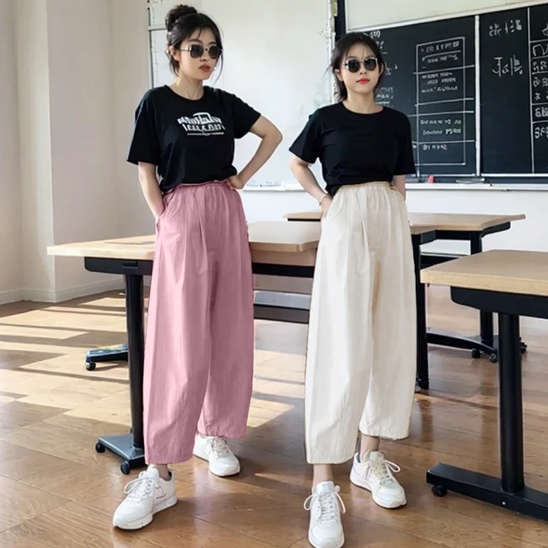 以顿韩版奶芙山本裤女裤春秋垂感慵懒风胖MM大码显瘦休闲哈伦裤子