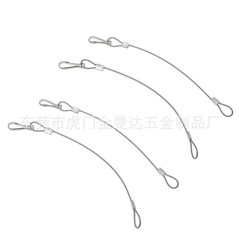 批发不锈钢钢丝吊绳可调节挂钩吊线灯具广告牌易拉扣钢丝吊绳挂绳