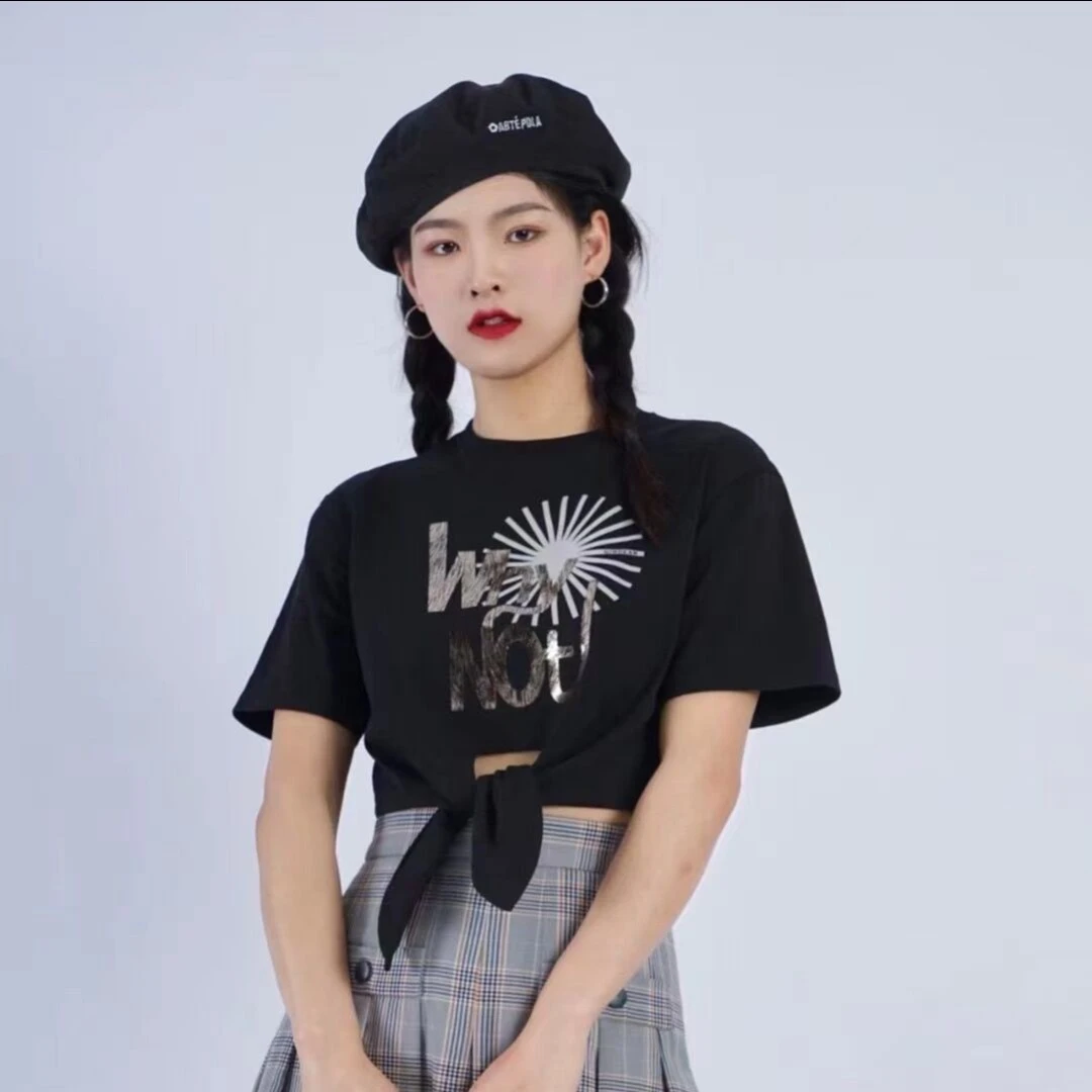 【商场同款】字母印花系带短袖T恤1300844