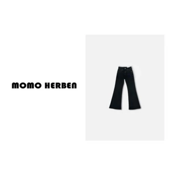 MOMO HERBEN 嘎嘎显瘦的修身弹力微喇牛仔裤 500103