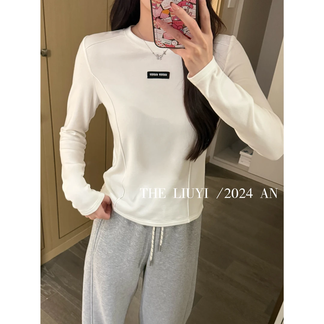 【LIUYI】曲线T~冬季加绒显瘦T恤长袖打底上衣410151