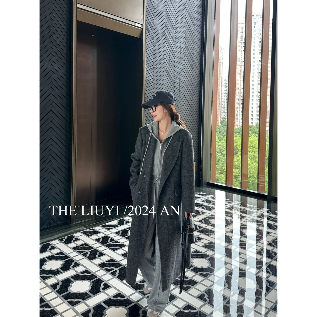 【LIUYI】 柏林大衣~秋冬羊毛混纺双面呢大衣48113