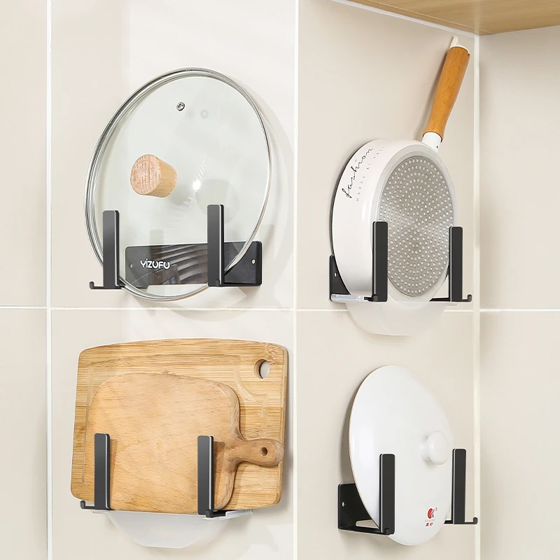 厨房锅盖架免打孔壁挂式置物架子砧板案板菜板多功能墙上收纳神器