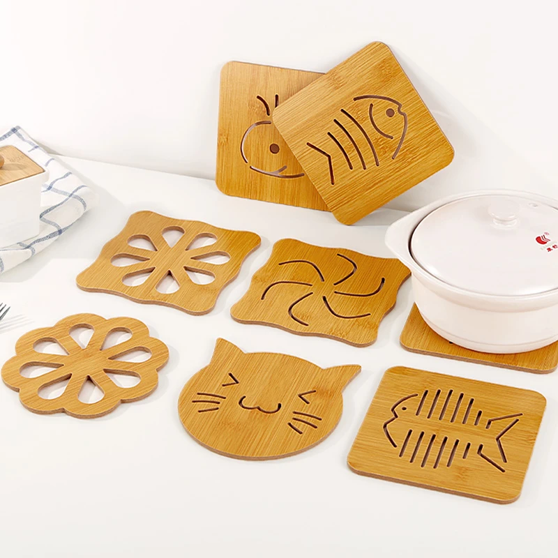 木质隔热垫餐垫创意餐桌垫子隔热防滑砂锅防烫垫盘子垫杯垫大号