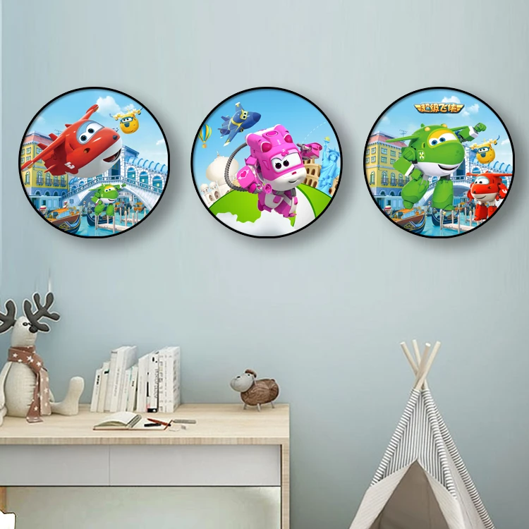 超级飞侠儿童房卧室床头装饰画卡通动漫幼儿园男女孩房间墙面挂画