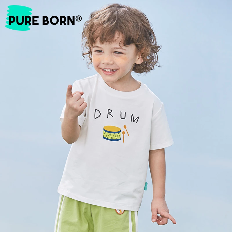 【雪糕棉T】博睿恩儿童t恤男童女童夏季舒适透气休闲百搭音乐短袖