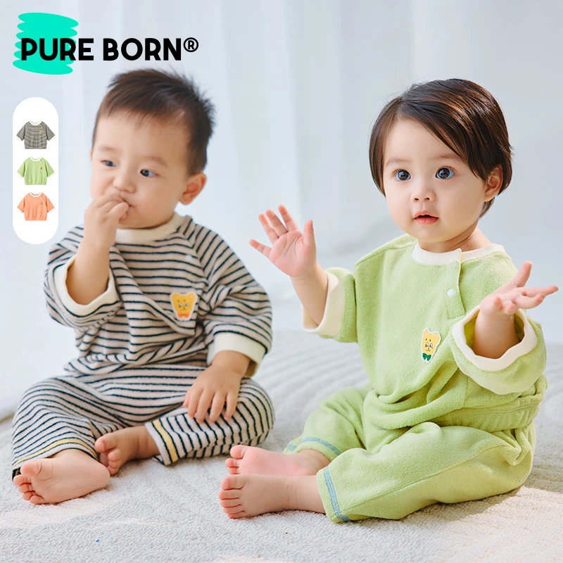 【卫衣】博睿恩宝宝春秋款莫代尔松软毛巾布休闲百搭圆领儿童卫衣