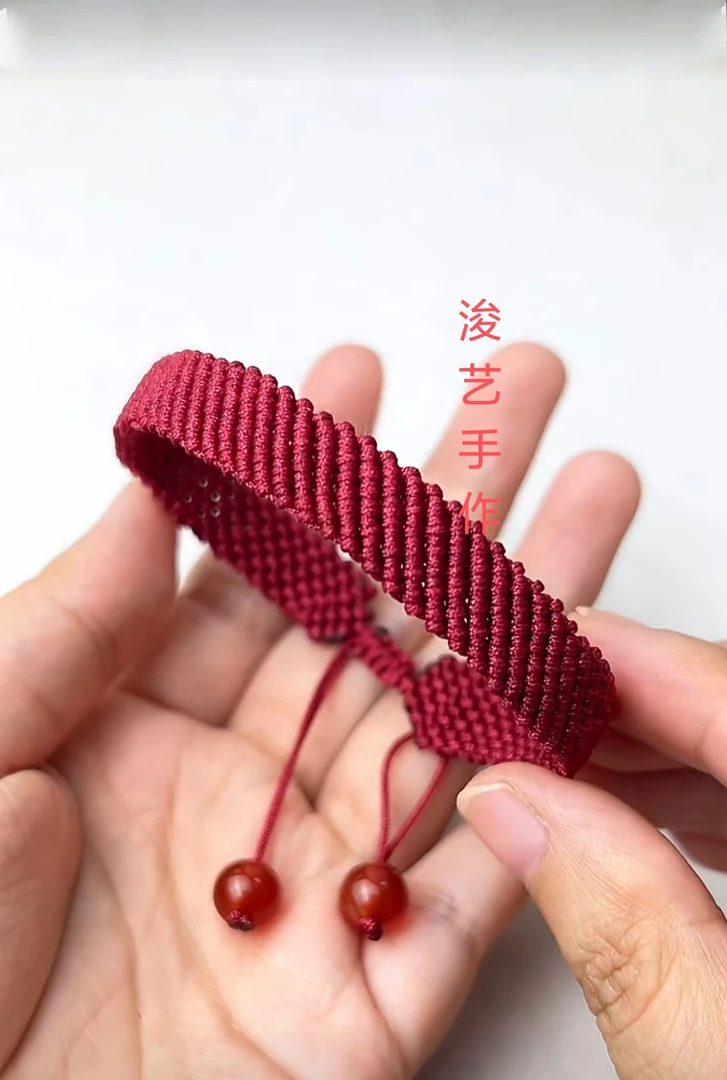 手链 手工编织2025蛇年本命年伸缩粗手链男女宽版红绳遮疤手绳