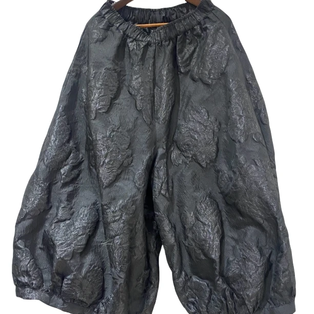 老弗爷新中式提花灯笼裤219