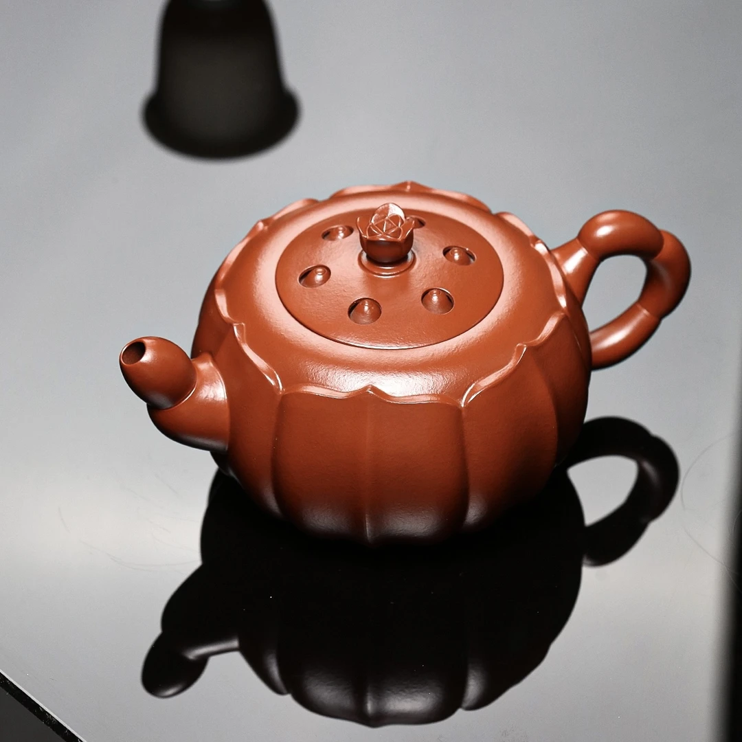 古莲子 小煤窑皱皮朱泥 450cc 宜兴紫砂壶 高端茶器