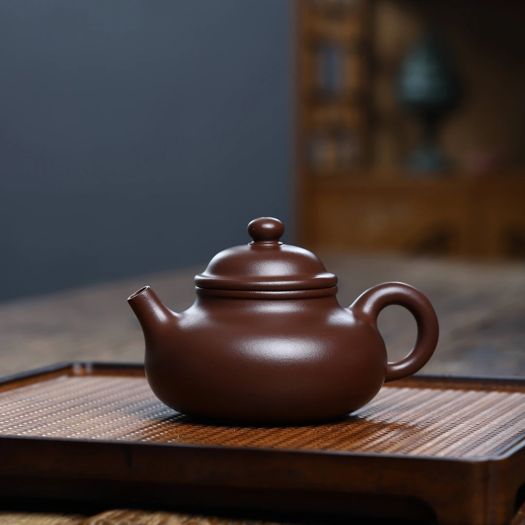 容天壶 陈腐老紫泥（不挑茶 易泡养） 200CC 宜兴紫砂壶 精品茶具