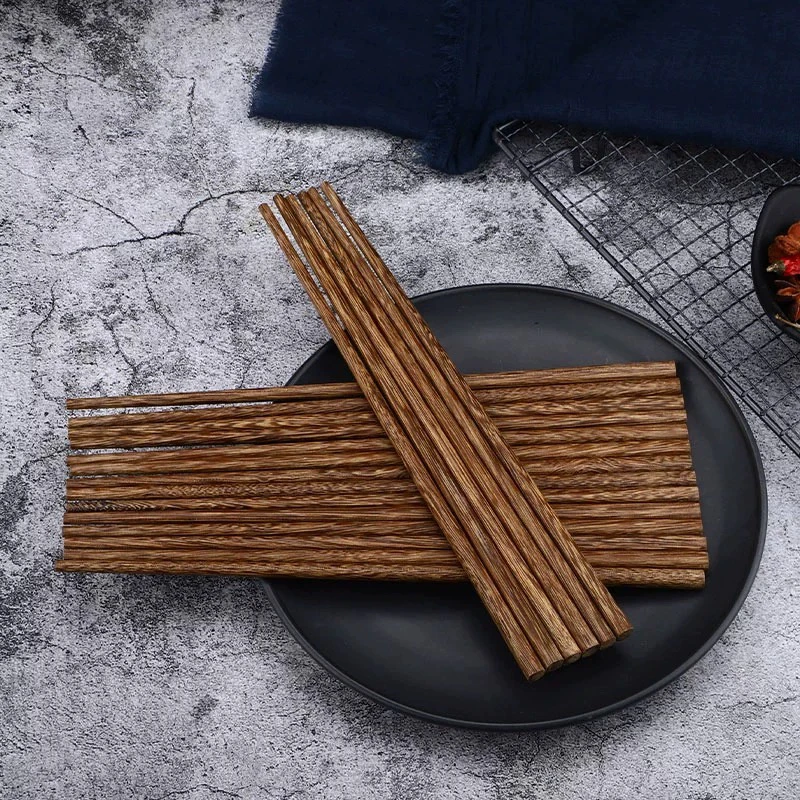 筷子家用高档2024新款鸡翅木筷子无漆无蜡红檀木防滑防烫木质筷子