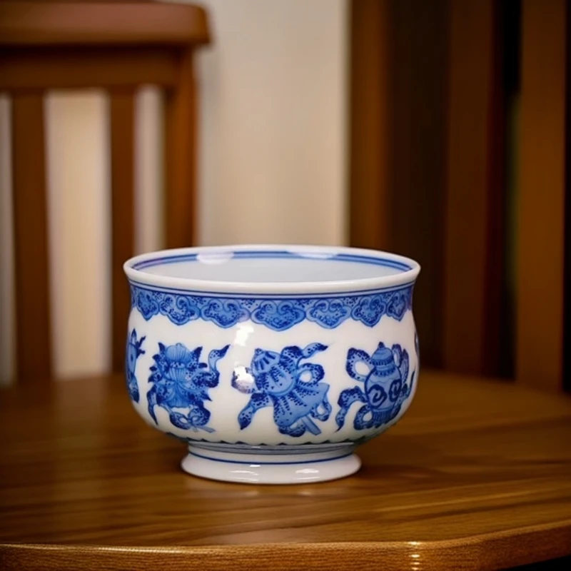 【小乔赏瓷】景德镇手工手绘八宝炉式杯moshe546.