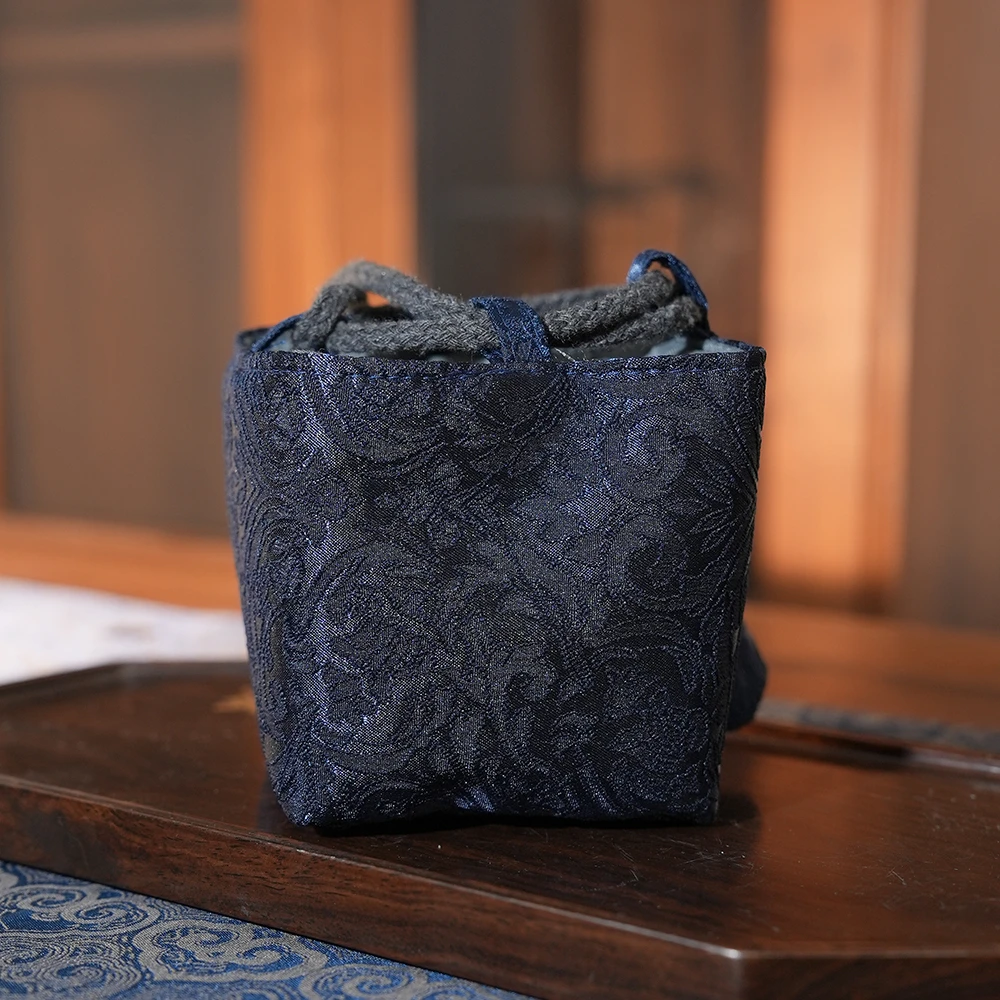 【小乔赏瓷】提花布蓝杯袋（yd8）