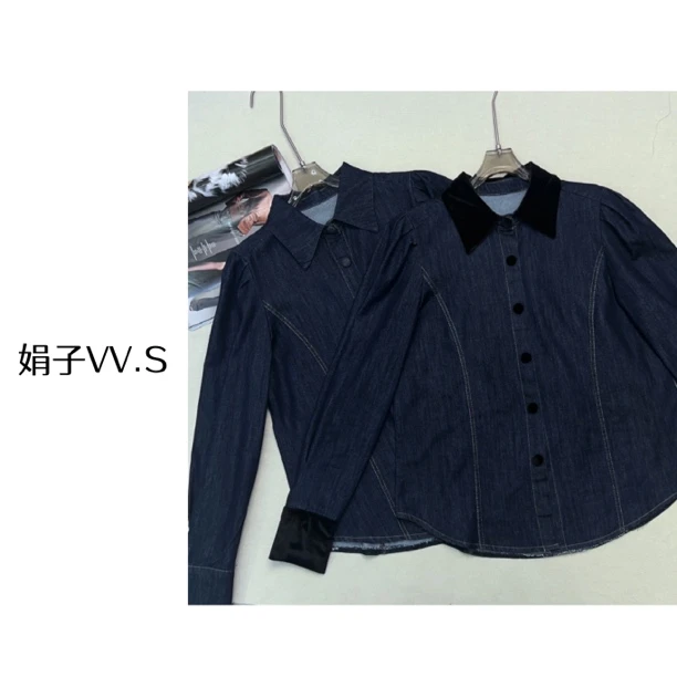 【日不落】牛仔衬衫百搭款时尚极简风