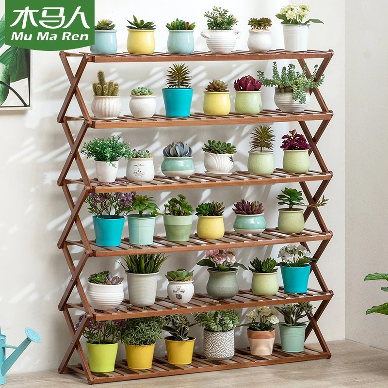 多层阳台花架质室内落地多肉客厅花盆架悬挂盆栽架花架子花几