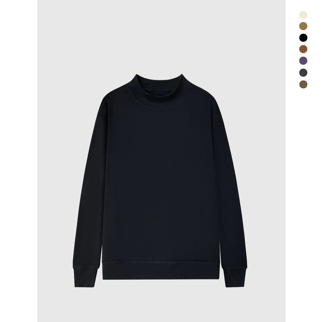 TEENAGE 长袖圆领纯色男打底衫 百搭纯色长袖