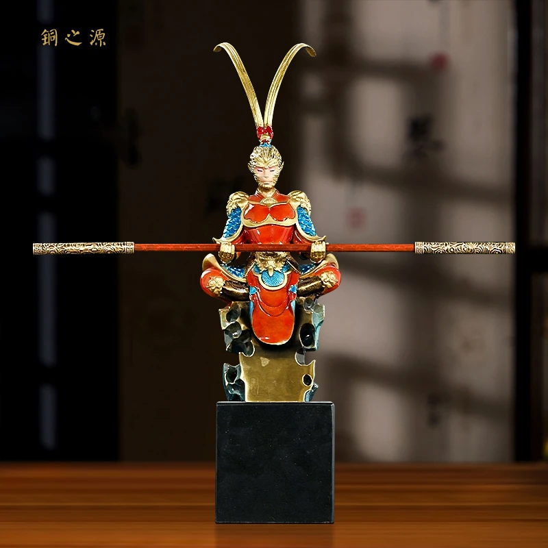 中式全铜斗战胜佛齐天大圣孙悟空摆件创意玄关办公室桌面装饰摆件