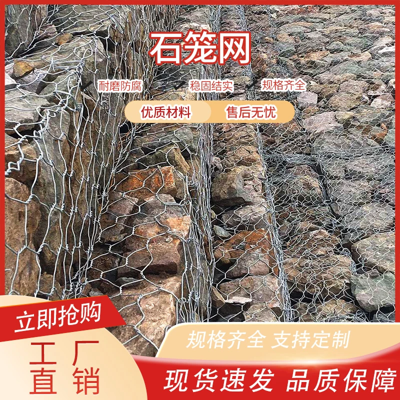 石笼网格宾网箱雷诺护垫宾格网河道防护网镀锌铅丝绿滨垫固宾笼