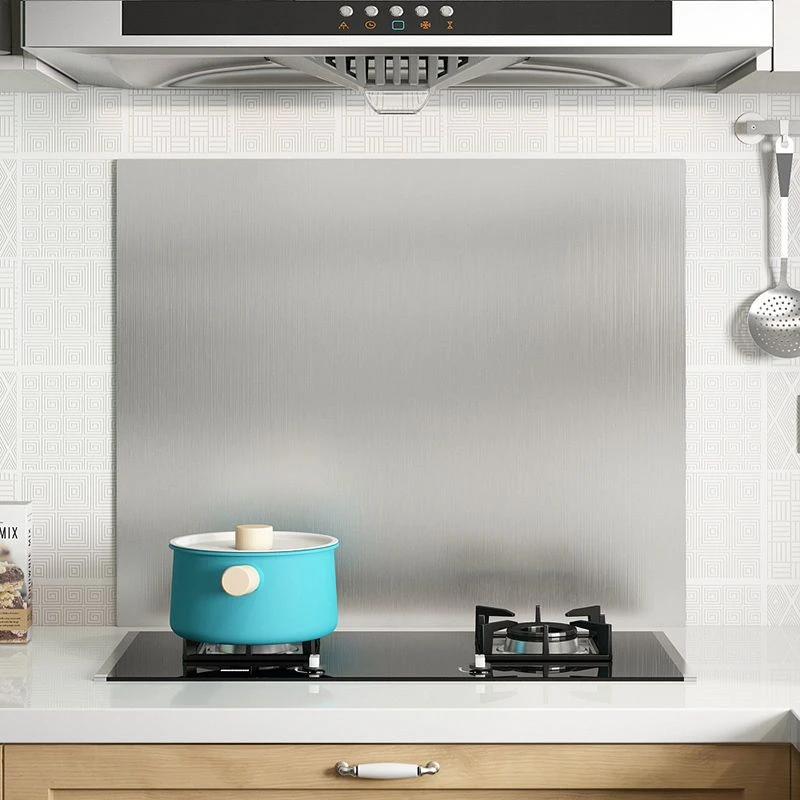 不锈钢厨房挡油板防油防水耐高温油烟挡板防火墙贴板防溅油挡板