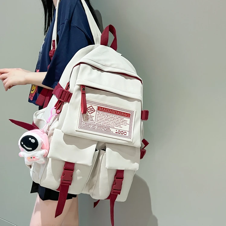 2023新款书包ins校园书包初高中生大初中耐用背包女情侣双肩包女