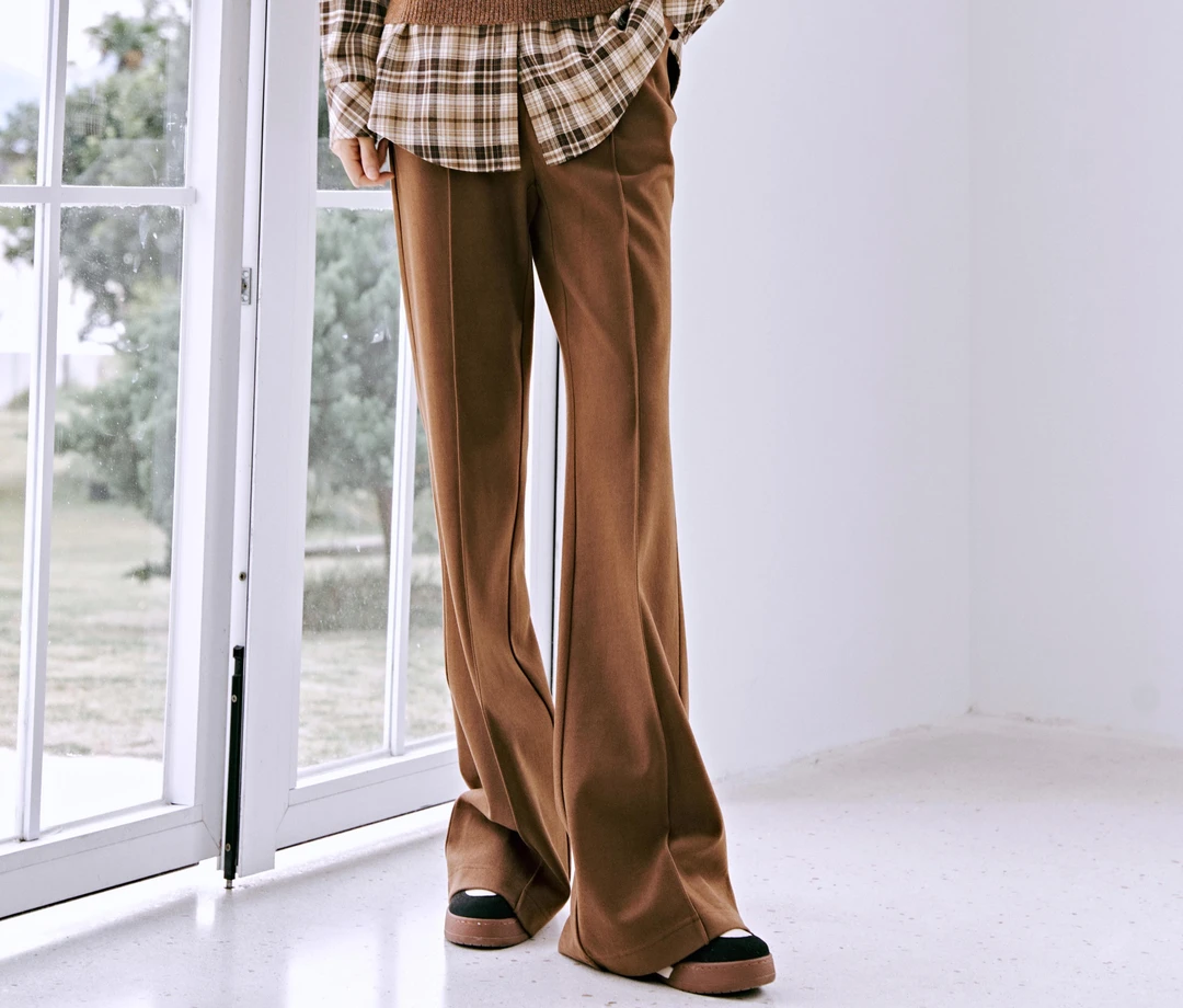 【俪妍】喇叭裤时尚长裤休闲大气高腰