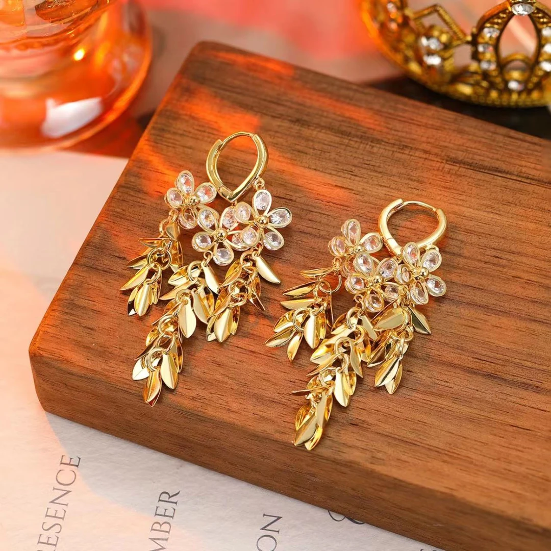 铜合金耳饰 083: 秋冬新款麦穗耳环